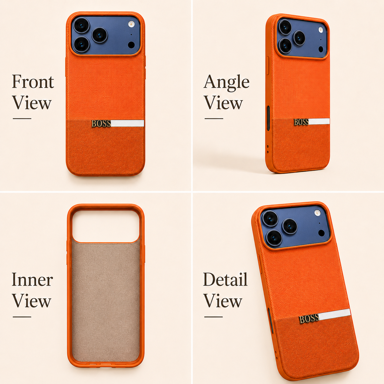 Dual-Tone Woven Leather Case