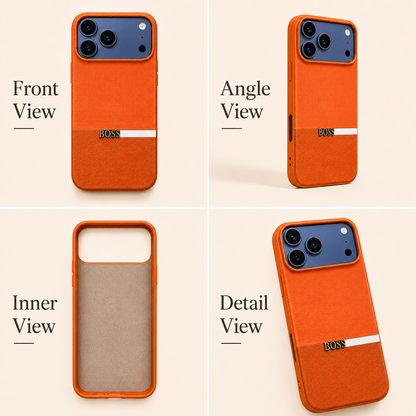 Dual-Tone Woven Leather Case