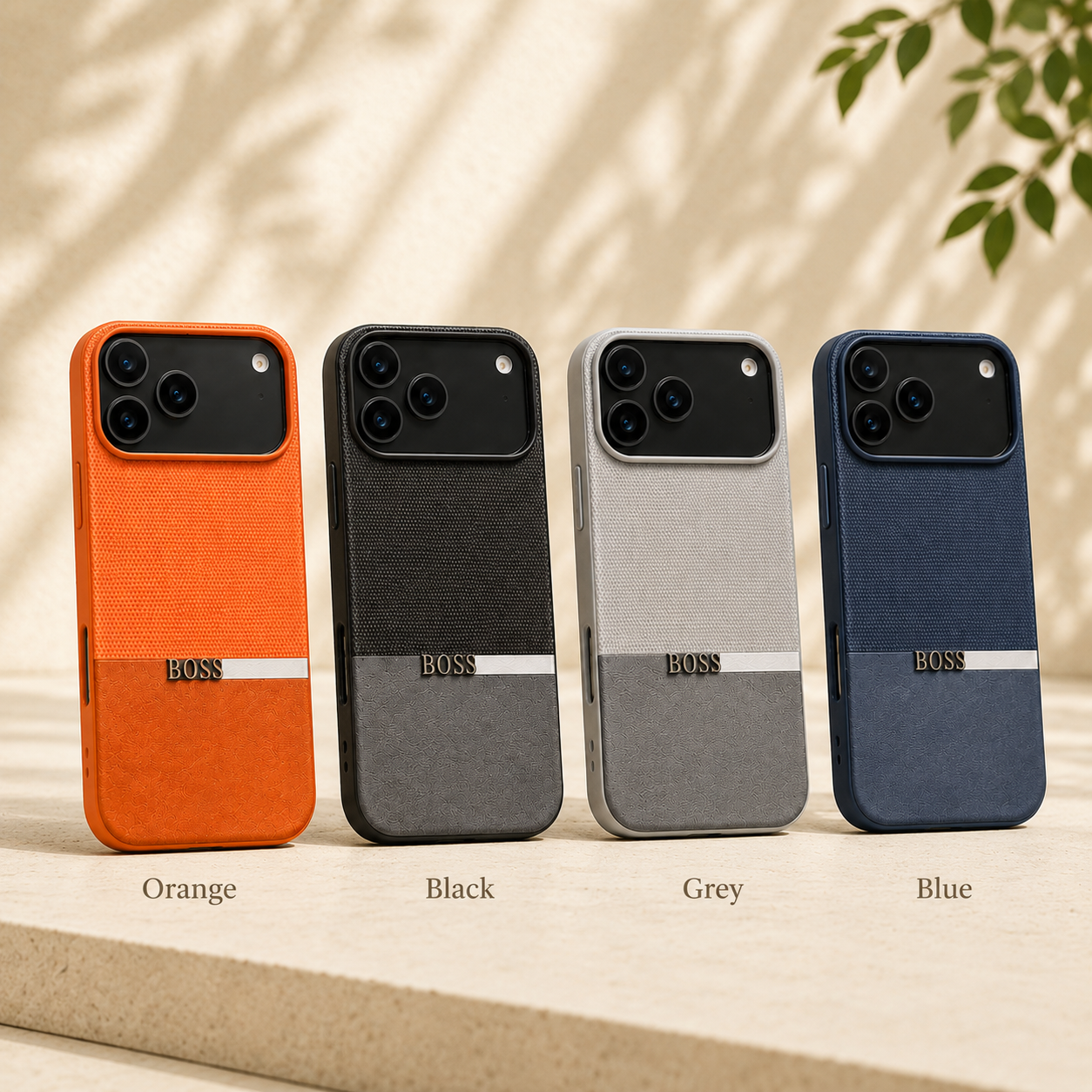 Dual-Tone Woven Leather Case