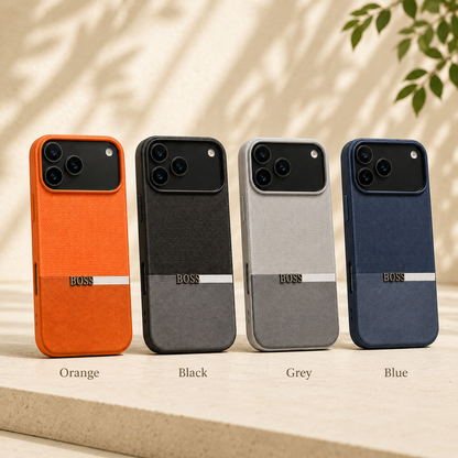 Dual-Tone Woven Leather Case