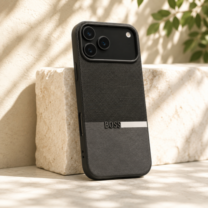 Dual-Tone Woven Leather Case