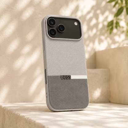 Dual-Tone Woven Leather Case